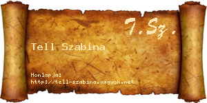 Tell Szabina névjegykártya