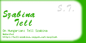 szabina tell business card